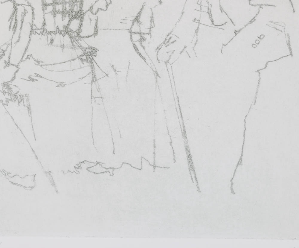 Jack Levine Signed Limited Edition Etching "Mack Sees Polly Peachum"