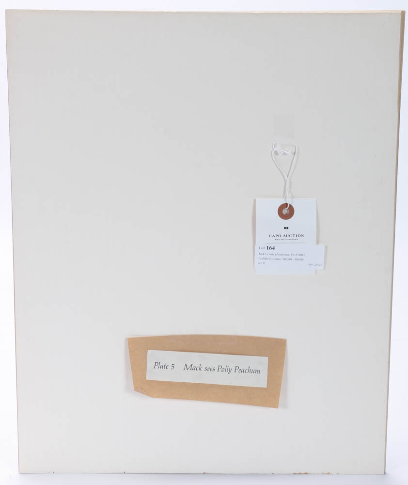 Jack Levine Signed Limited Edition Etching "Mack Sees Polly Peachum"