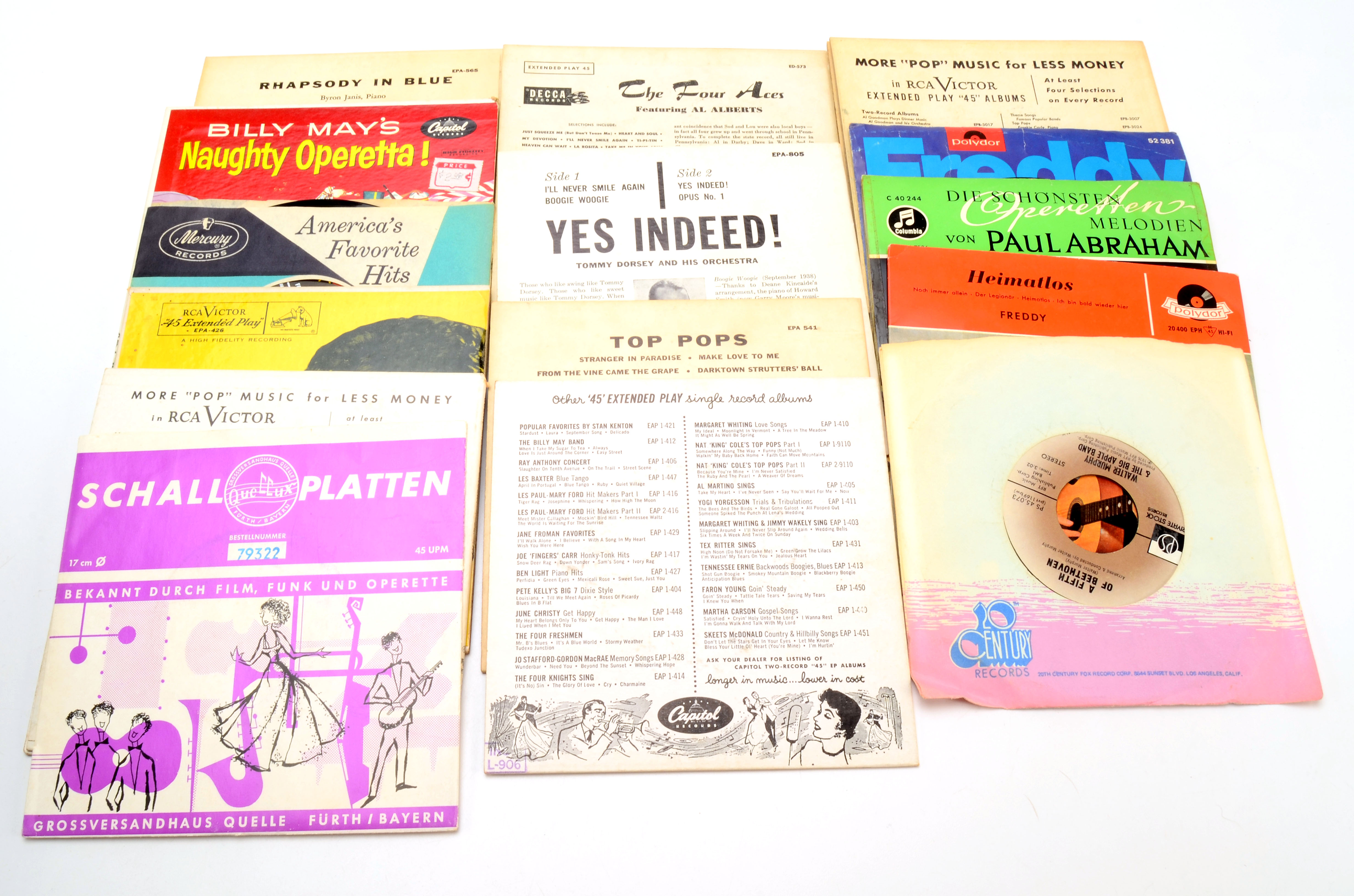 Over 90 Vintage 45 rpm Records and Binders