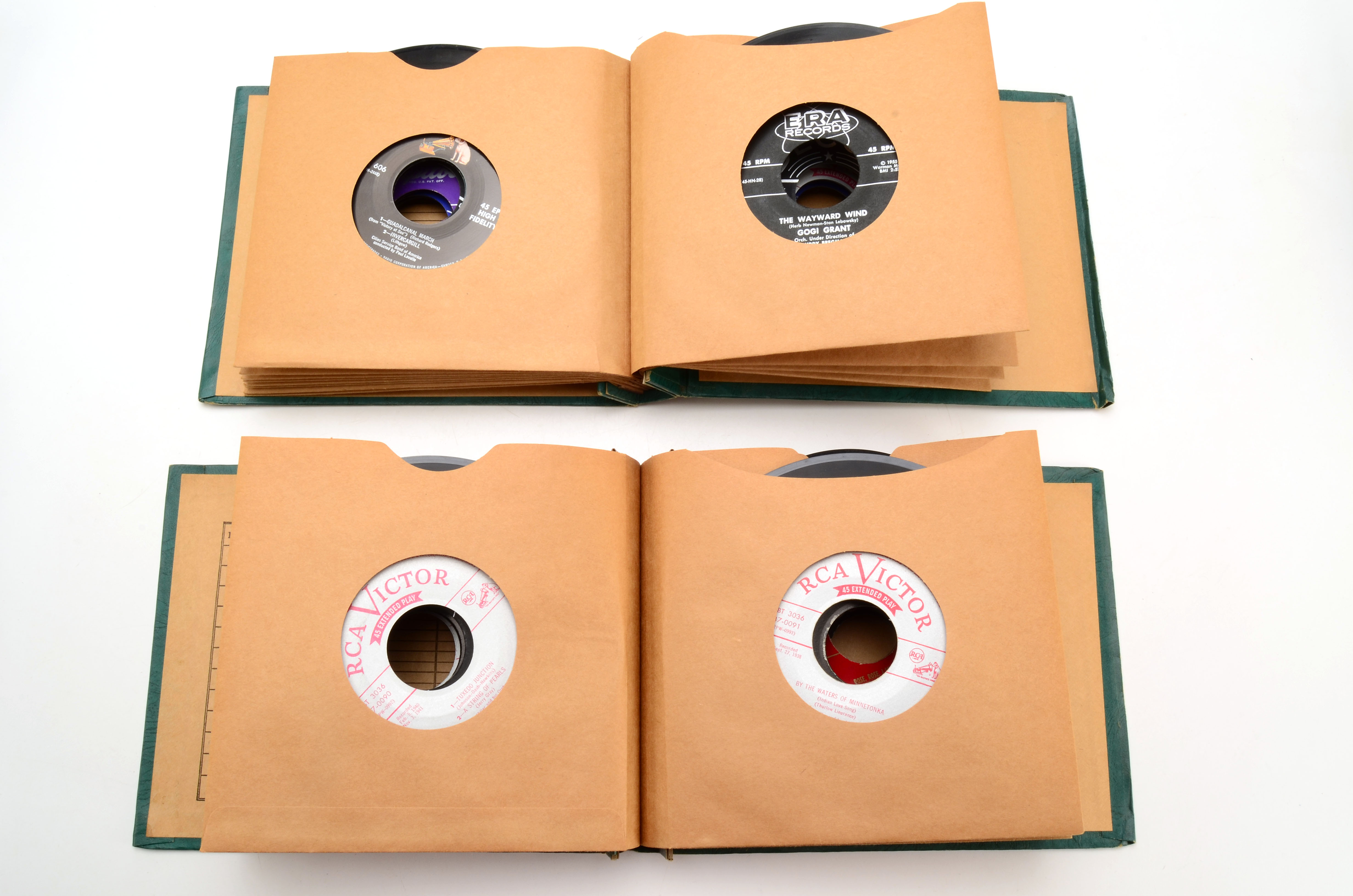 Over 90 Vintage 45 rpm Records and Binders