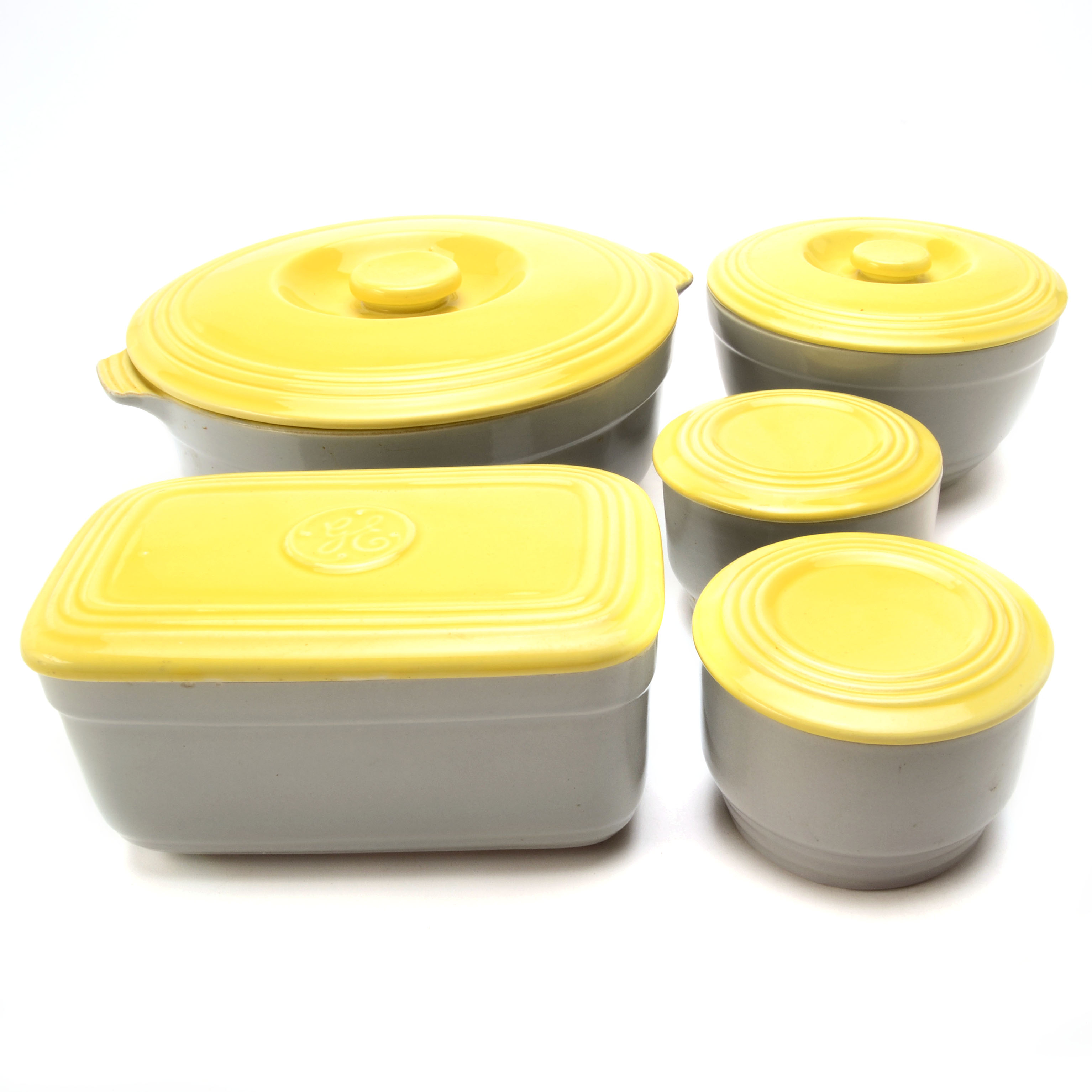 Set of Vintage GE Ceramic Bowls