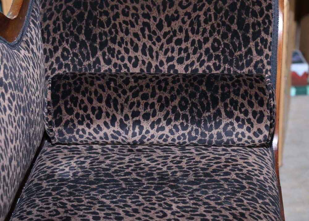 Duncan Phyfe Style Leopard Print Sofa