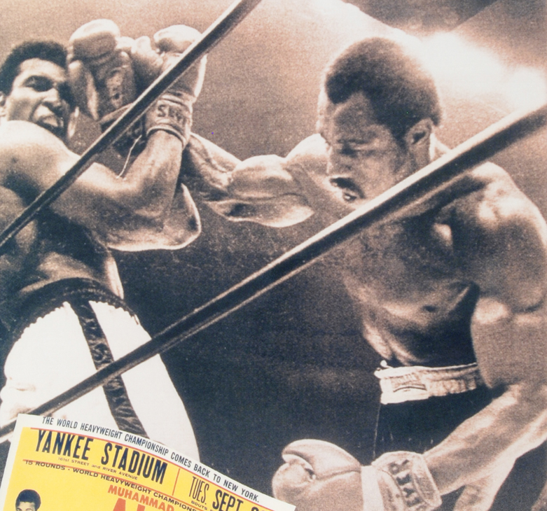 "Ken Norton and Ali Ticket" Photo Collage Autographed by Ken Norton
