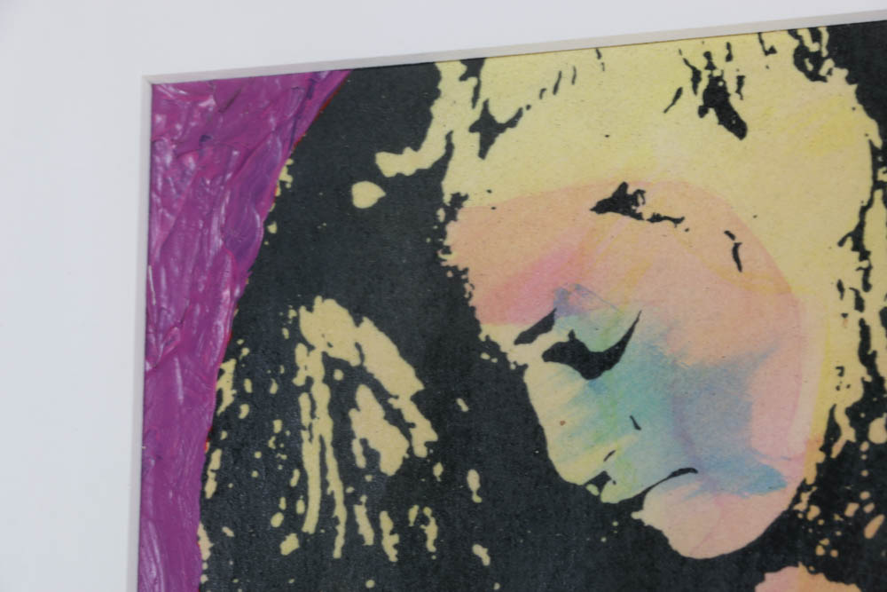 Signed Limited Edition Mixed Media Serigraph "Violet Madonna"