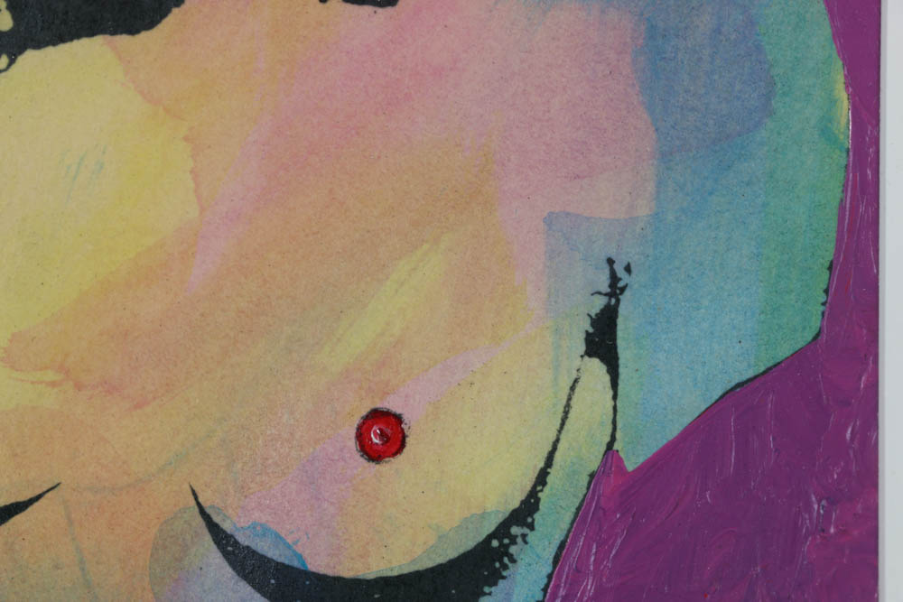 Signed Limited Edition Mixed Media Serigraph "Violet Madonna"