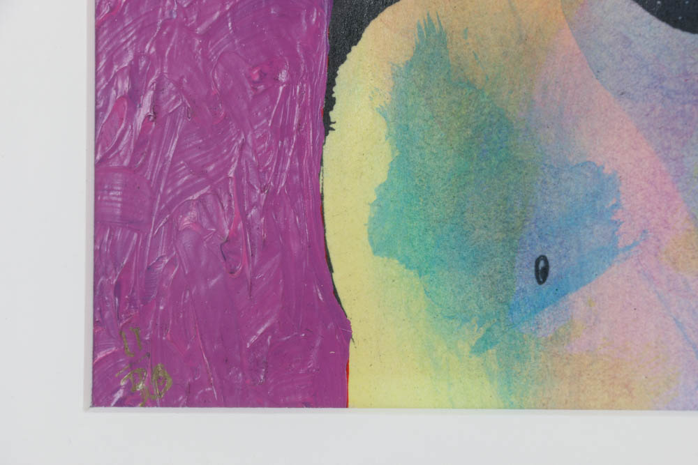 Signed Limited Edition Mixed Media Serigraph "Violet Madonna"