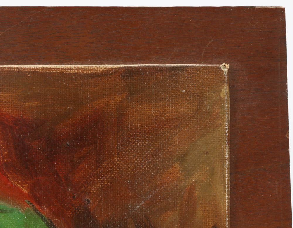 Louis Spiegel Original Clown Portrait Oil on Canvas Board