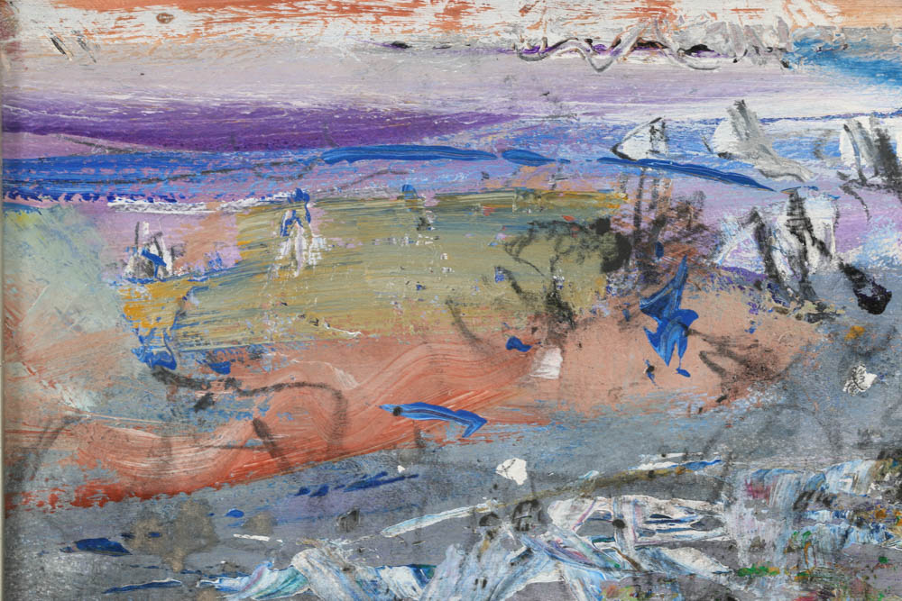 Paul Chidlaw Original 1976 Abstract Oil on Composite Board