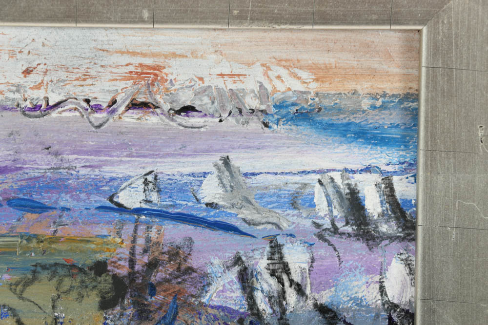 Paul Chidlaw Original 1976 Abstract Oil on Composite Board