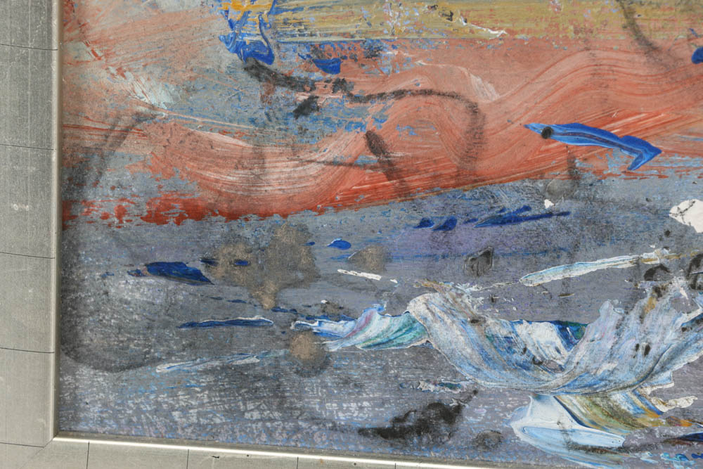 Paul Chidlaw Original 1976 Abstract Oil on Composite Board