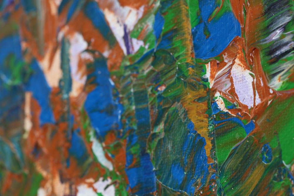 Jack Meanwell Original 1999 Oil on Canvas Board "Mountain Rhythm"