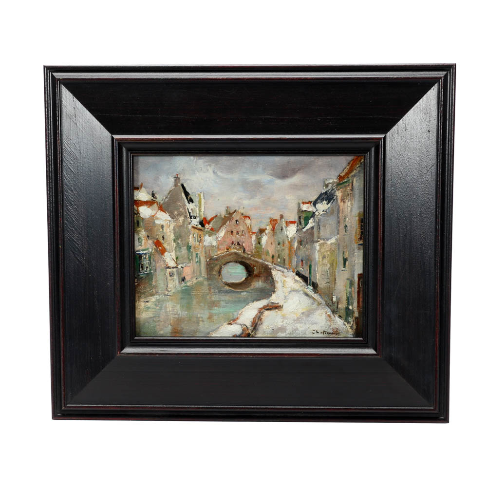 Max Chotiau Original Oil Painting on Board