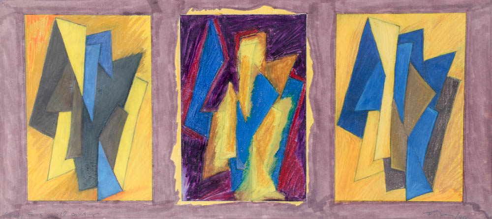 Mixed Media Painting "Study for 3 Small Paintings"