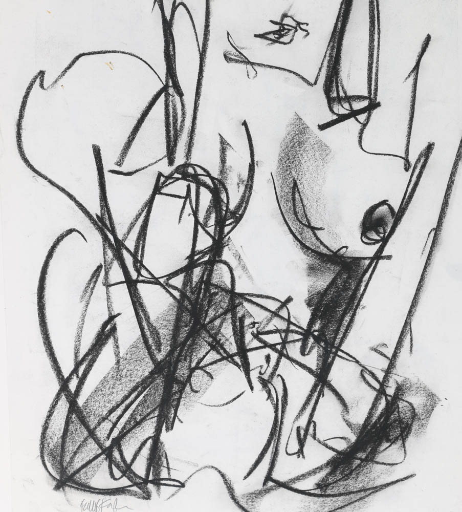 Robbie Kemper Original Charcoal Drawing "Nude #129"