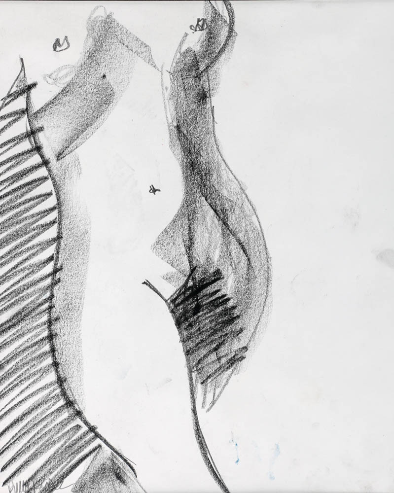 Robbie Kemper Original Charcoal Drawing "Nude #143"