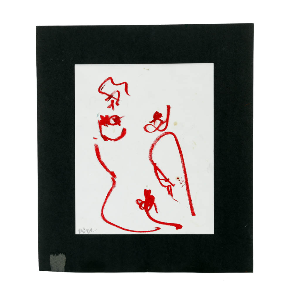 Robbie Kemper Original Pastel Drawing "Nude #146"