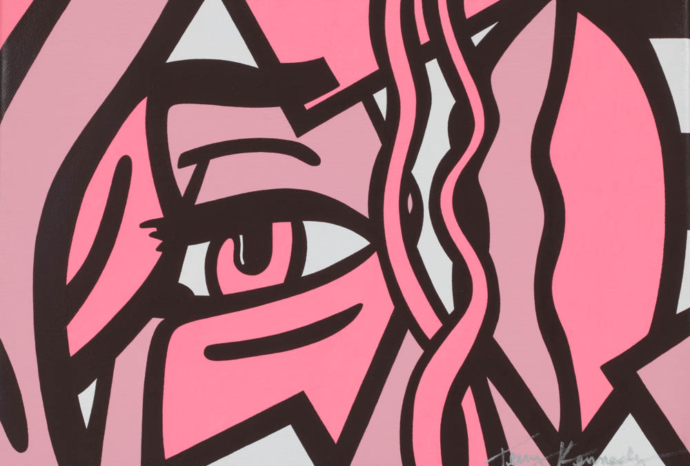 Terry Kennedy Original Pop Art Acrylic on Canvas "The Secret (Bubblegum)"