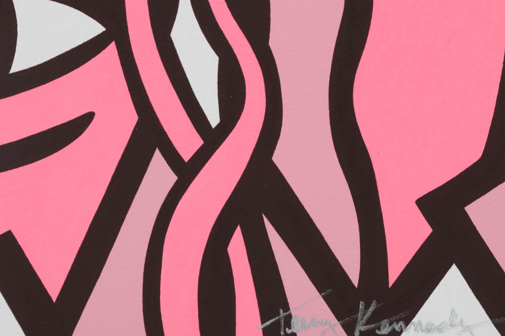 Terry Kennedy Original Pop Art Acrylic on Canvas "The Secret (Bubblegum)"