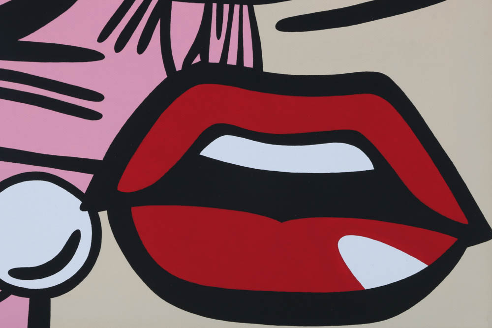 Terry Kennedy Original Pop Art Acrylic on Canvas "Windblown"