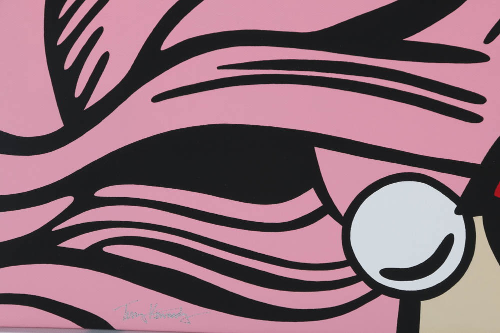 Terry Kennedy Original Pop Art Acrylic on Canvas "Windblown"