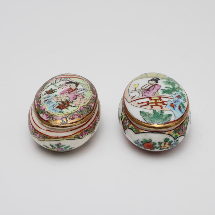 Hand Painted Chinese Trinket Boxes