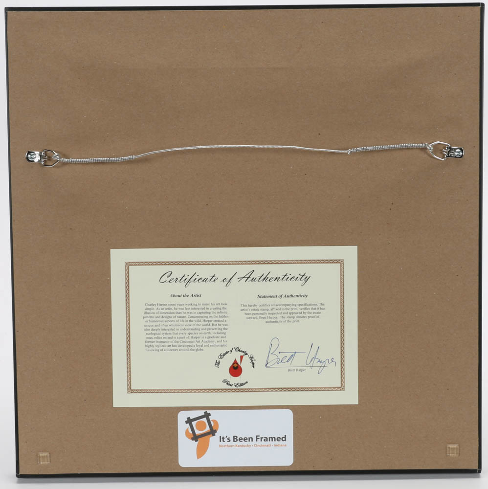 Offset Lithograph after Charley Harper's "Cardinal Courtship"