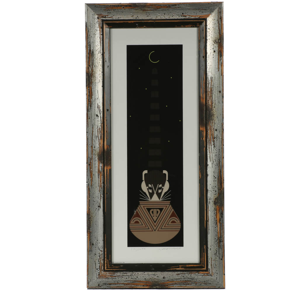 Charley Harper Signed Limited Edition 1980 Serigraph "Potluck"