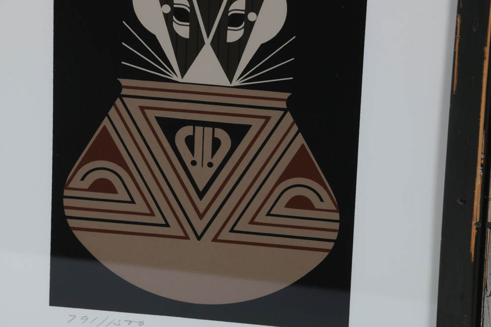 Charley Harper Signed Limited Edition 1980 Serigraph "Potluck"