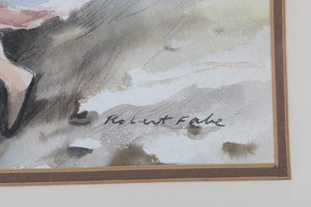 Robert Fabe Original Watercolor on Paper