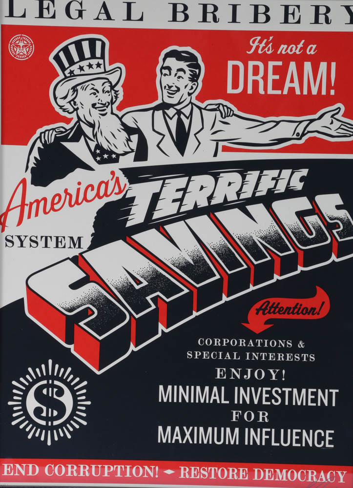 Shepard Fairey Signed Limited Edition Serigraph "America’s Savings"