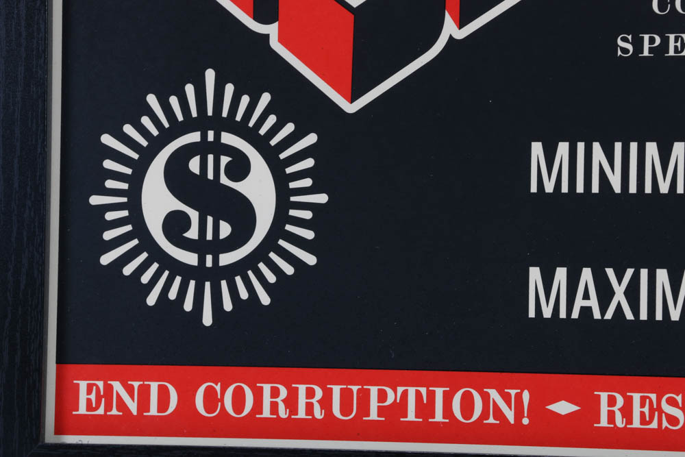 Shepard Fairey Signed Limited Edition Serigraph "America’s Savings"