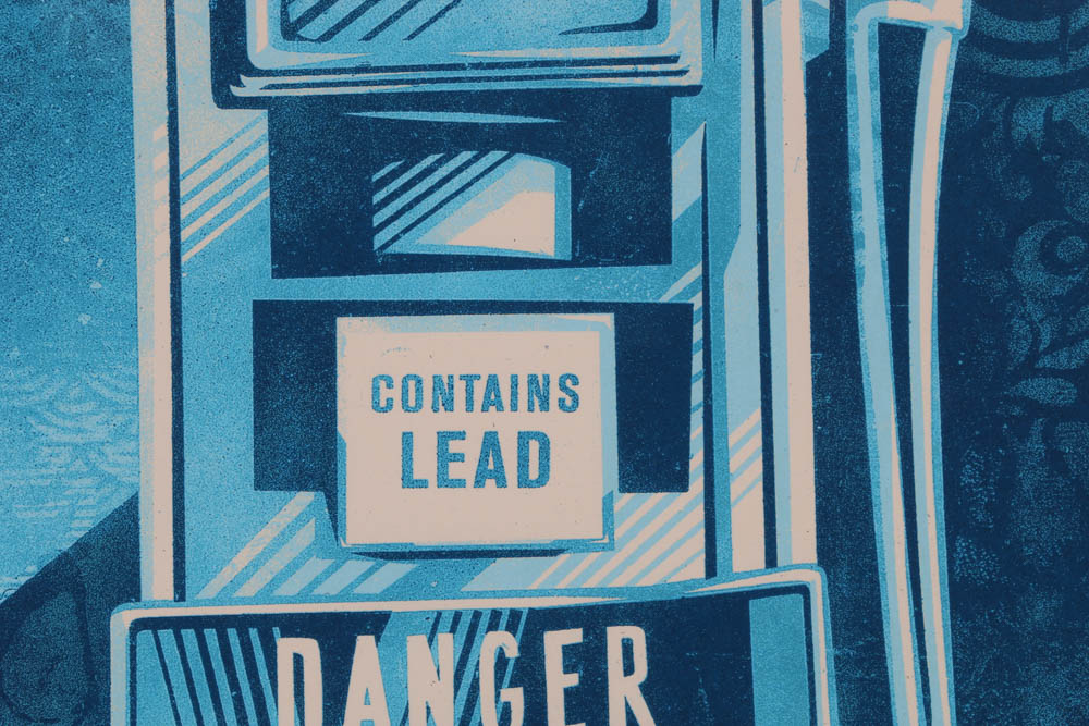 Shepard Fairey Signed Limited Edition 2016 Serigraph "Danger No Smoking"