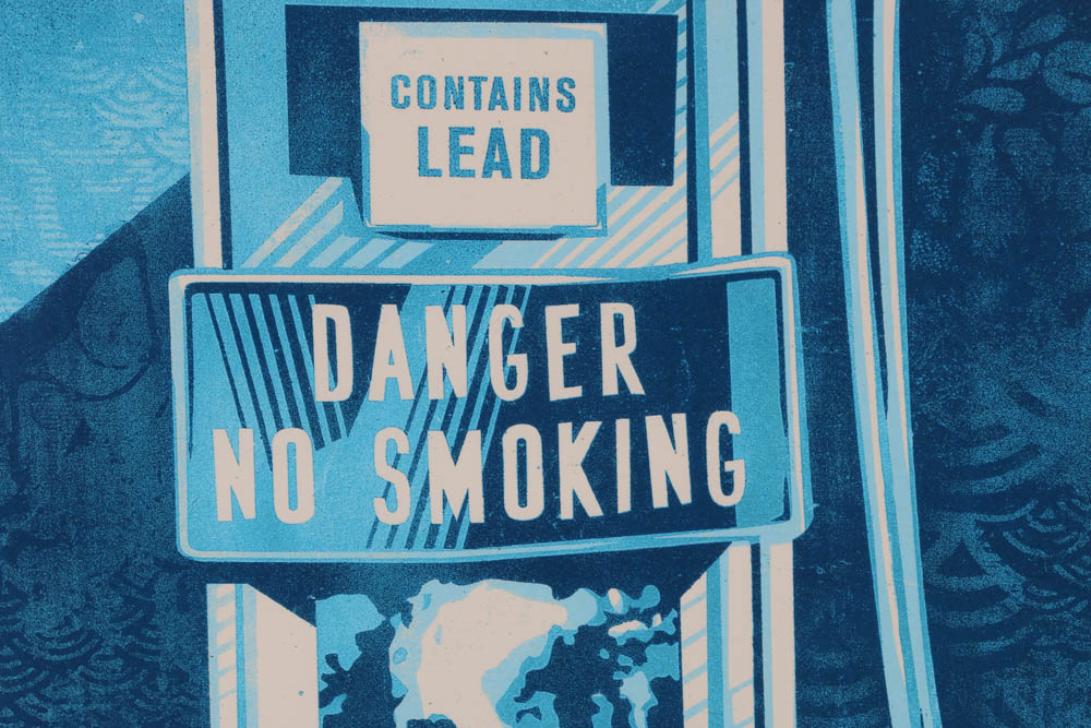 Shepard Fairey Signed Limited Edition 2016 Serigraph "Danger No Smoking"