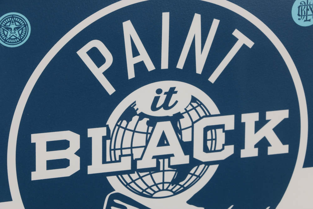 Shepard Fairey Signed Limited Edition 2016 Serigraph "Paint it Black"