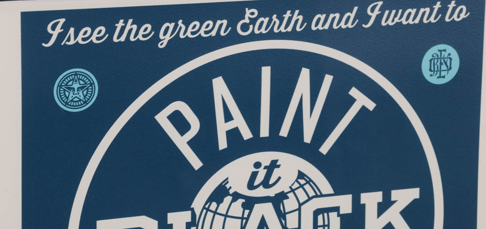 Shepard Fairey Signed Limited Edition 2016 Serigraph "Paint it Black"