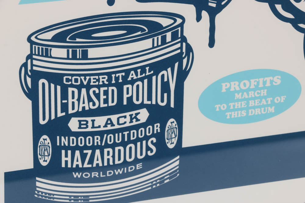 Shepard Fairey Signed Limited Edition 2016 Serigraph "Paint it Black"