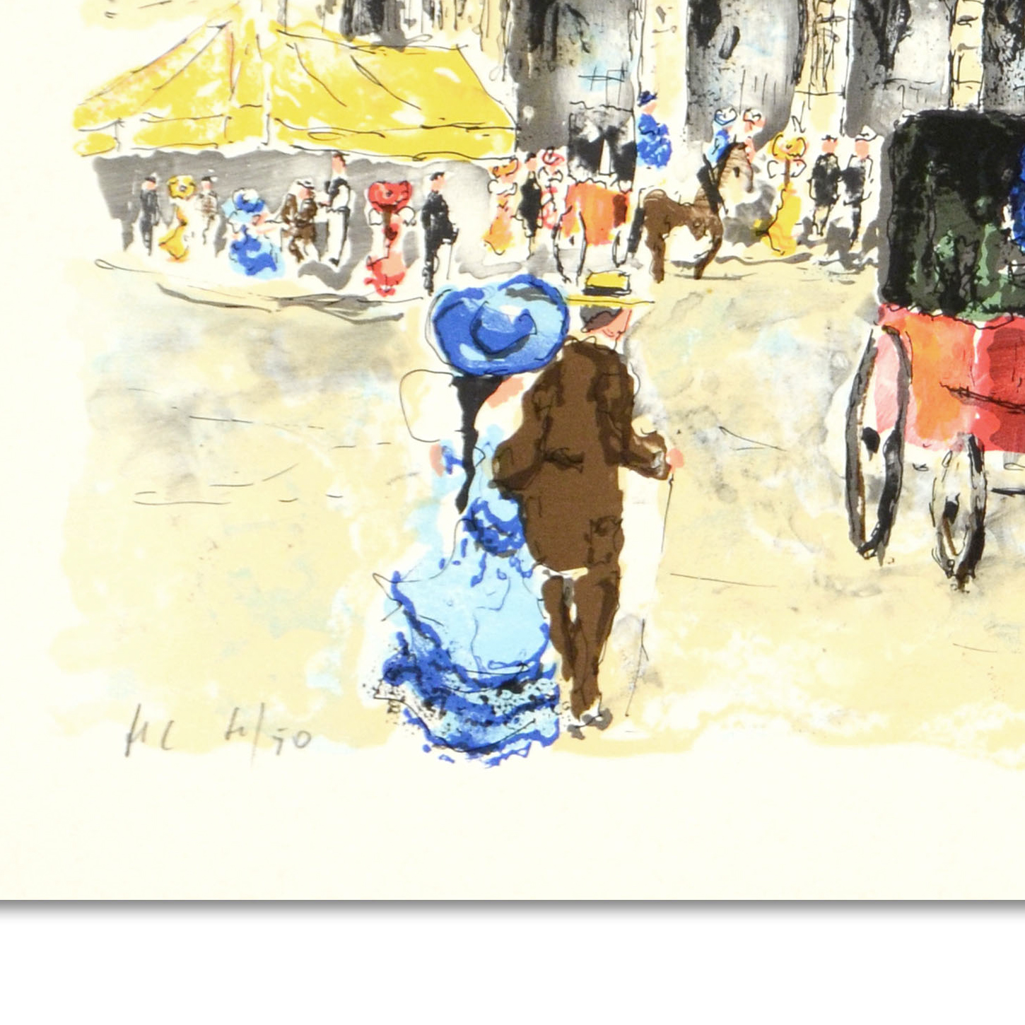 Urbain Huchet Limited Edition Signed Lithograph "Paris"