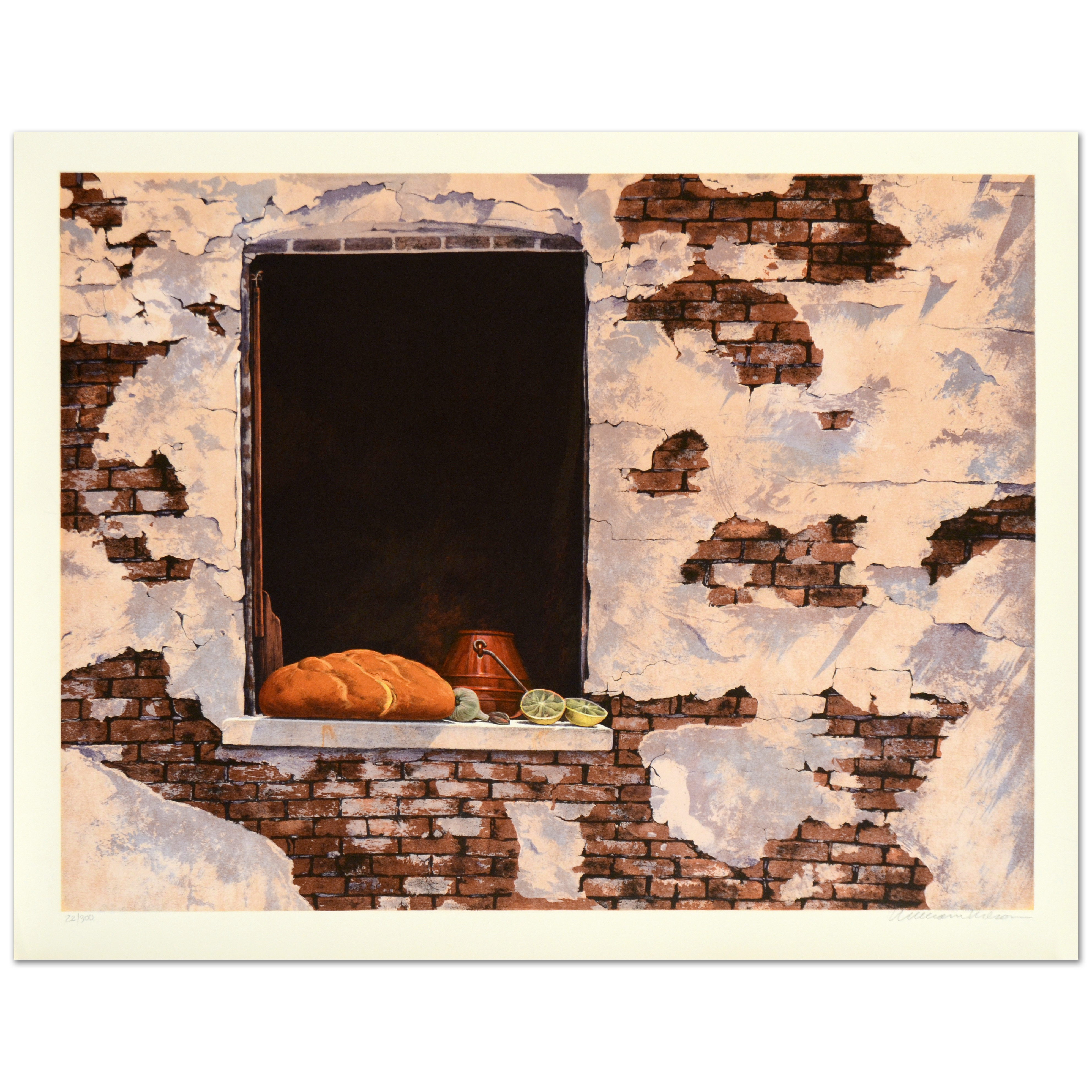 William Nelson Signed Limited Edition Lithograph "The Baking"