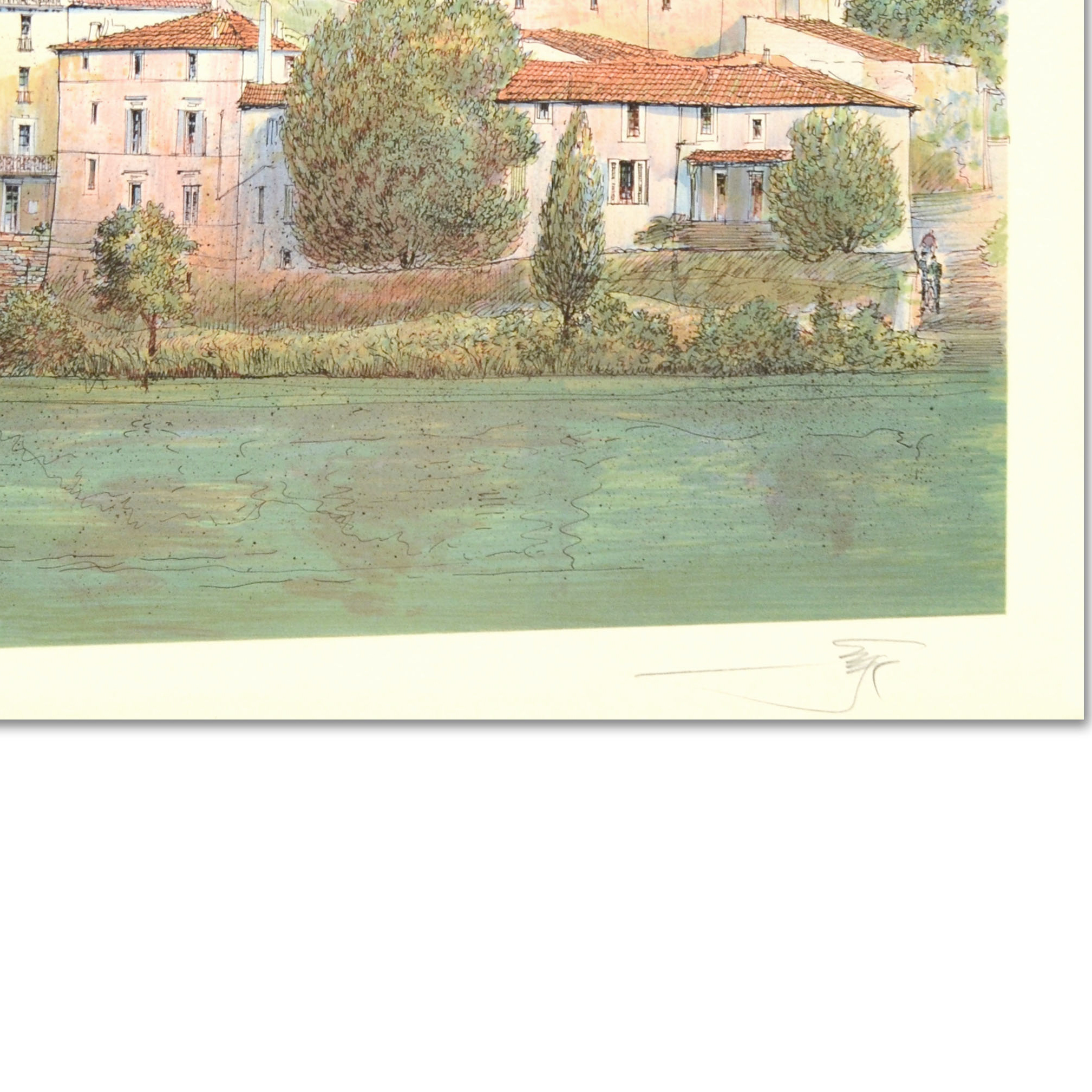 Rolf Rafflewski Signed Limited Edition Lithograph on Paper "Chateau de la Loire III"