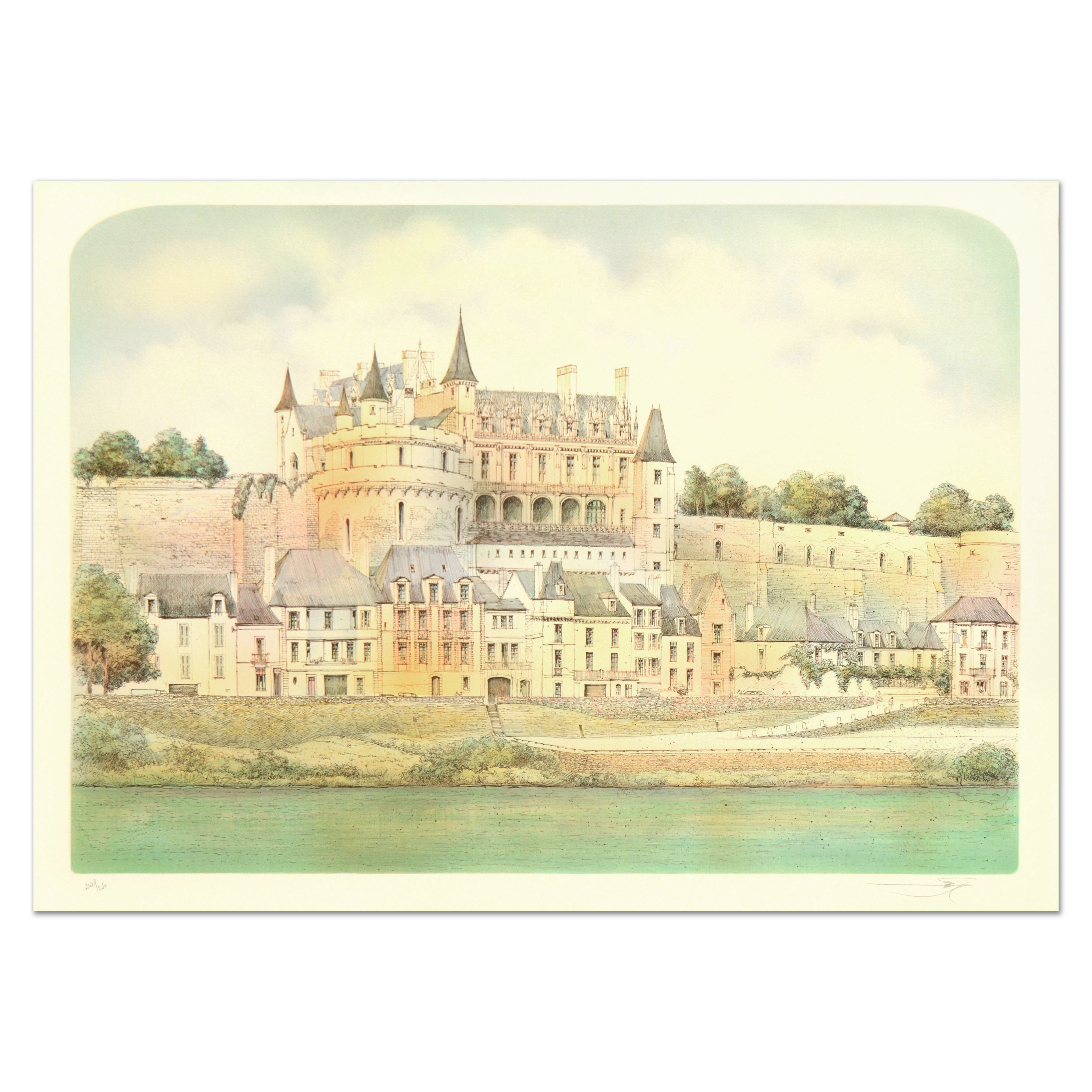 Rolf Rafflewski Signed Limited Edition Lithograph on Paper "Chateau"