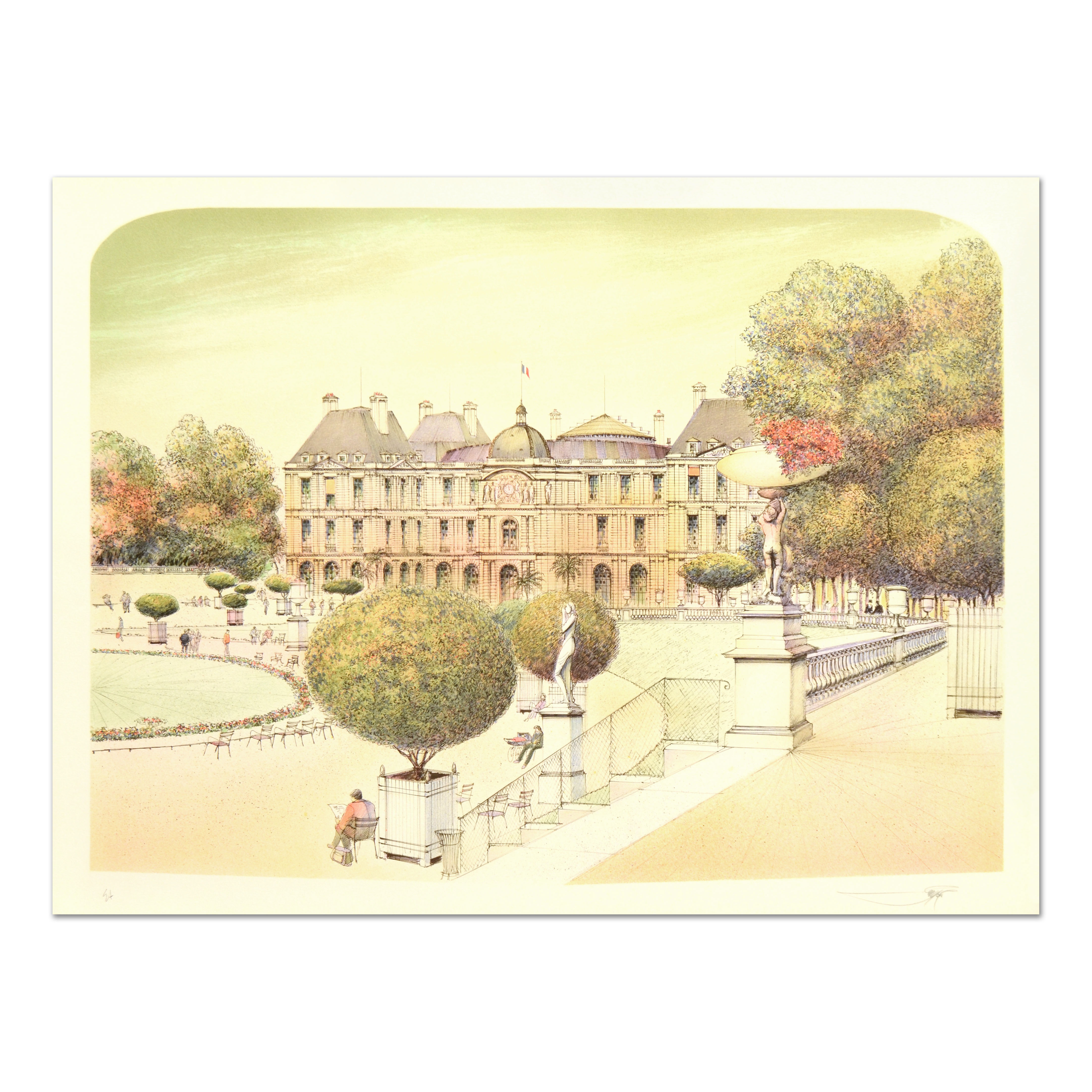 Rolf Rafflewski Signed Limited Edition Lithograph on Paper "Paris III"