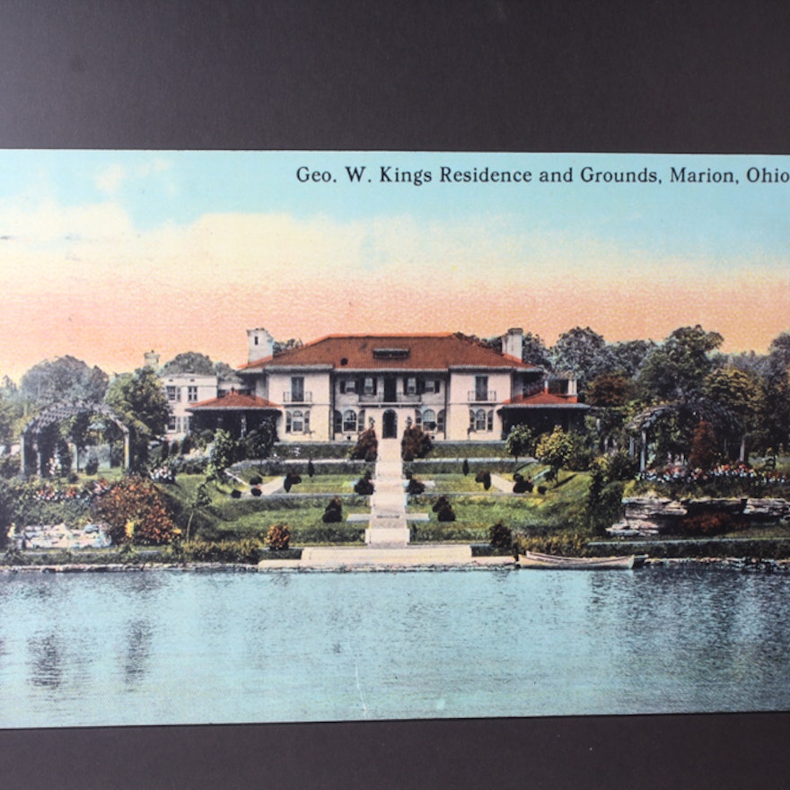 Offset Lithographs of Geo W. King's Residences in Marion, Ohio