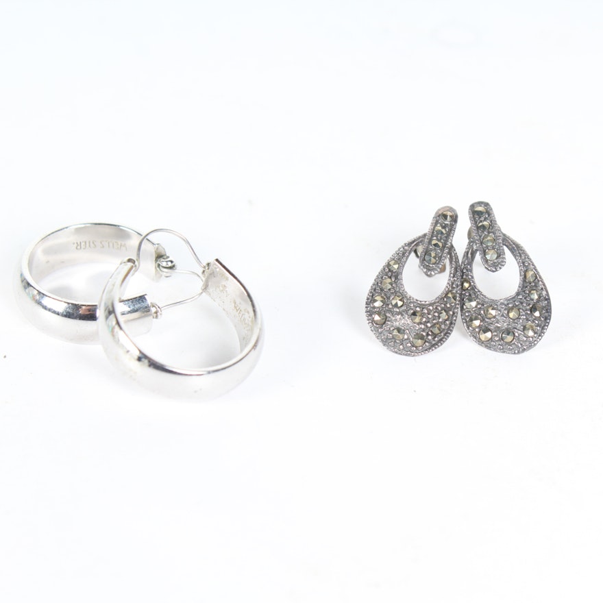 Sterling Silver Earring Pairing Featuring Wells