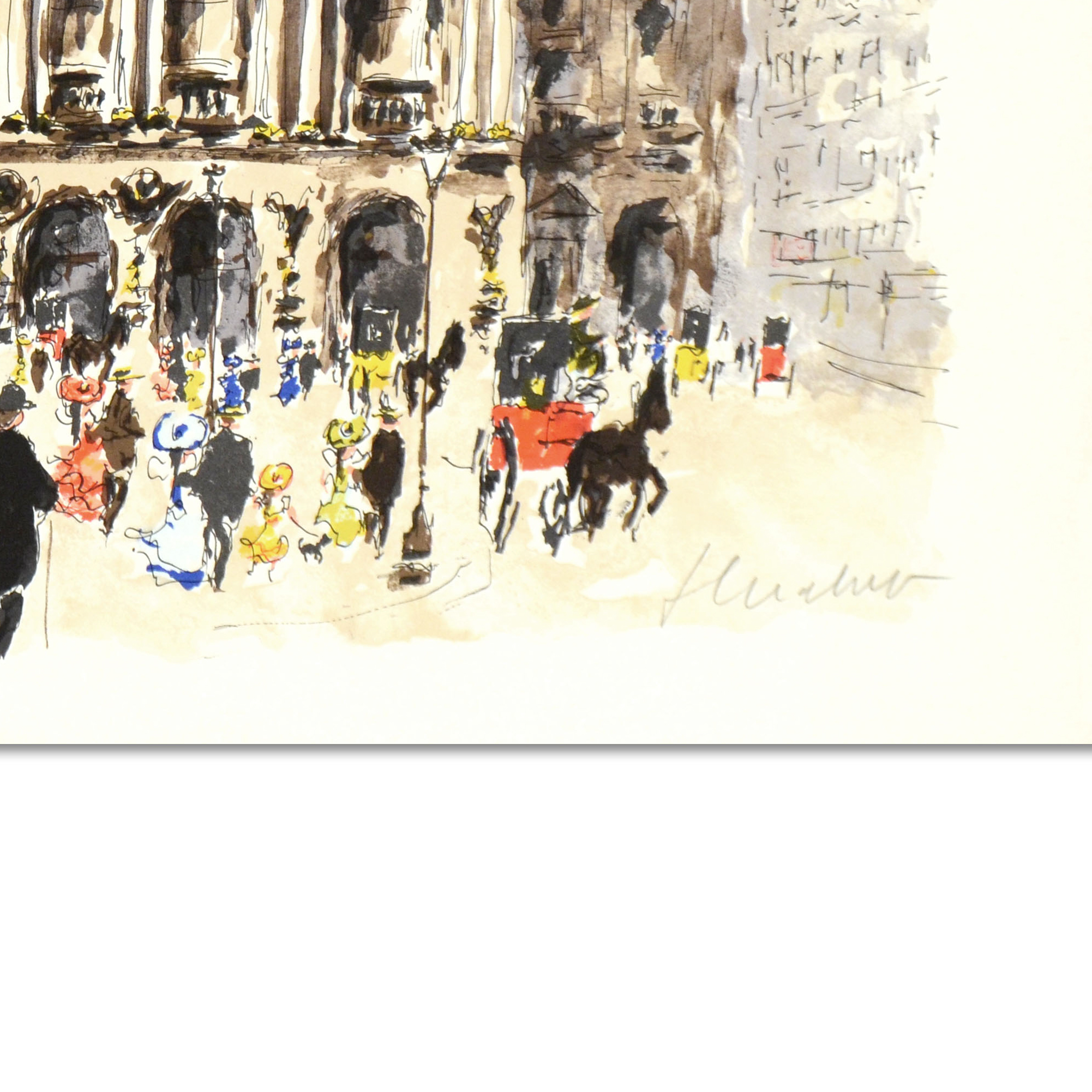 Urbain Huchet Limited Edition Signed Lithograph "L'Opéra"