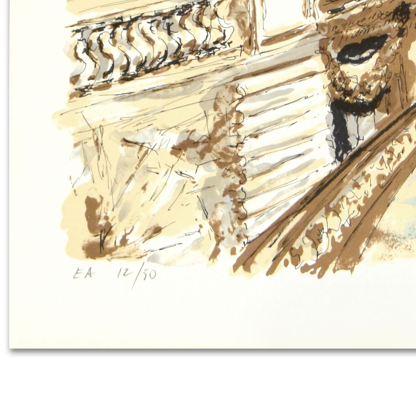 Urbain Huchet Signed Limited Edition Lithograph "Bridge"