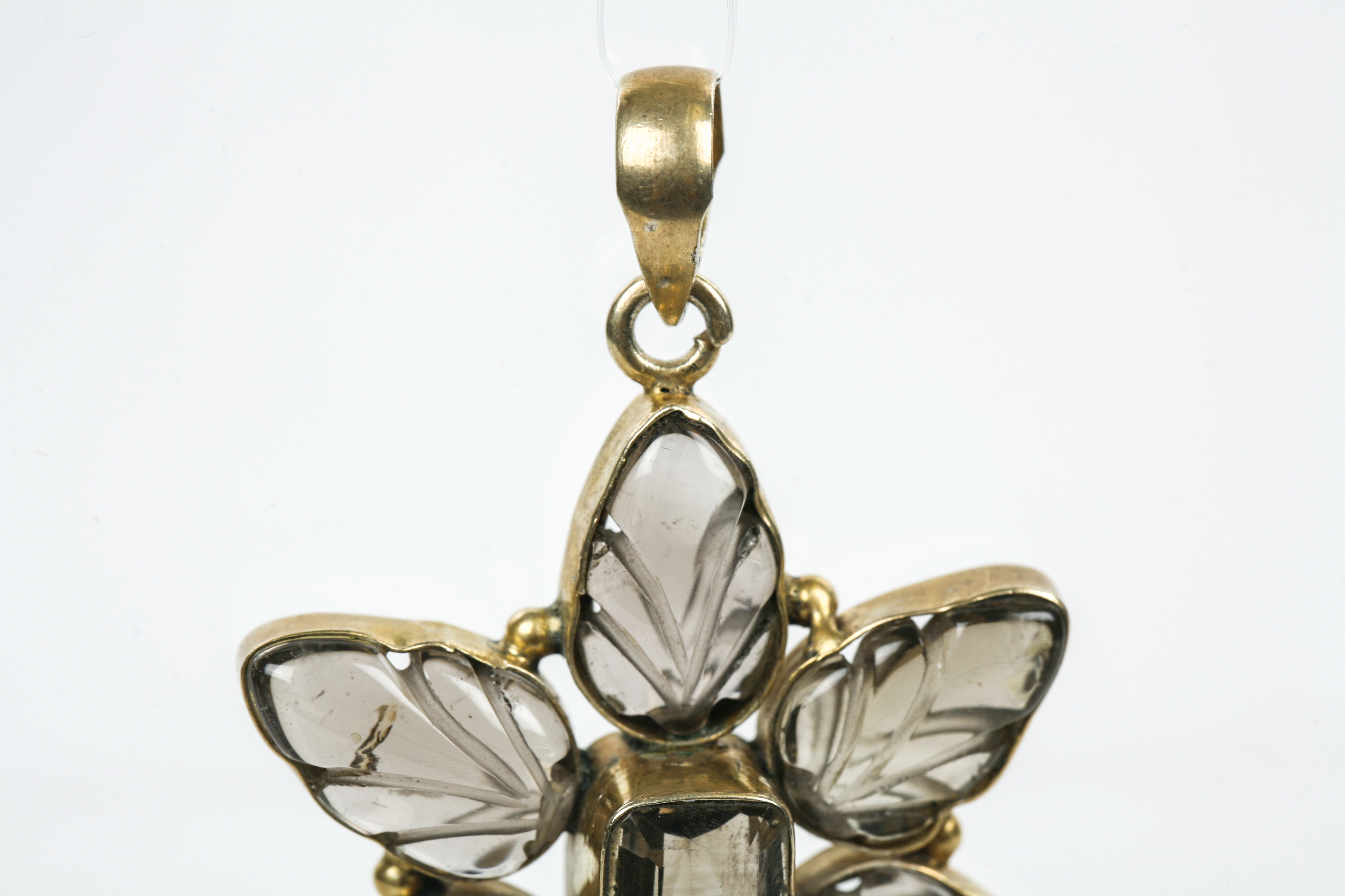 Vermeil and  Smoky Quartz Pendant