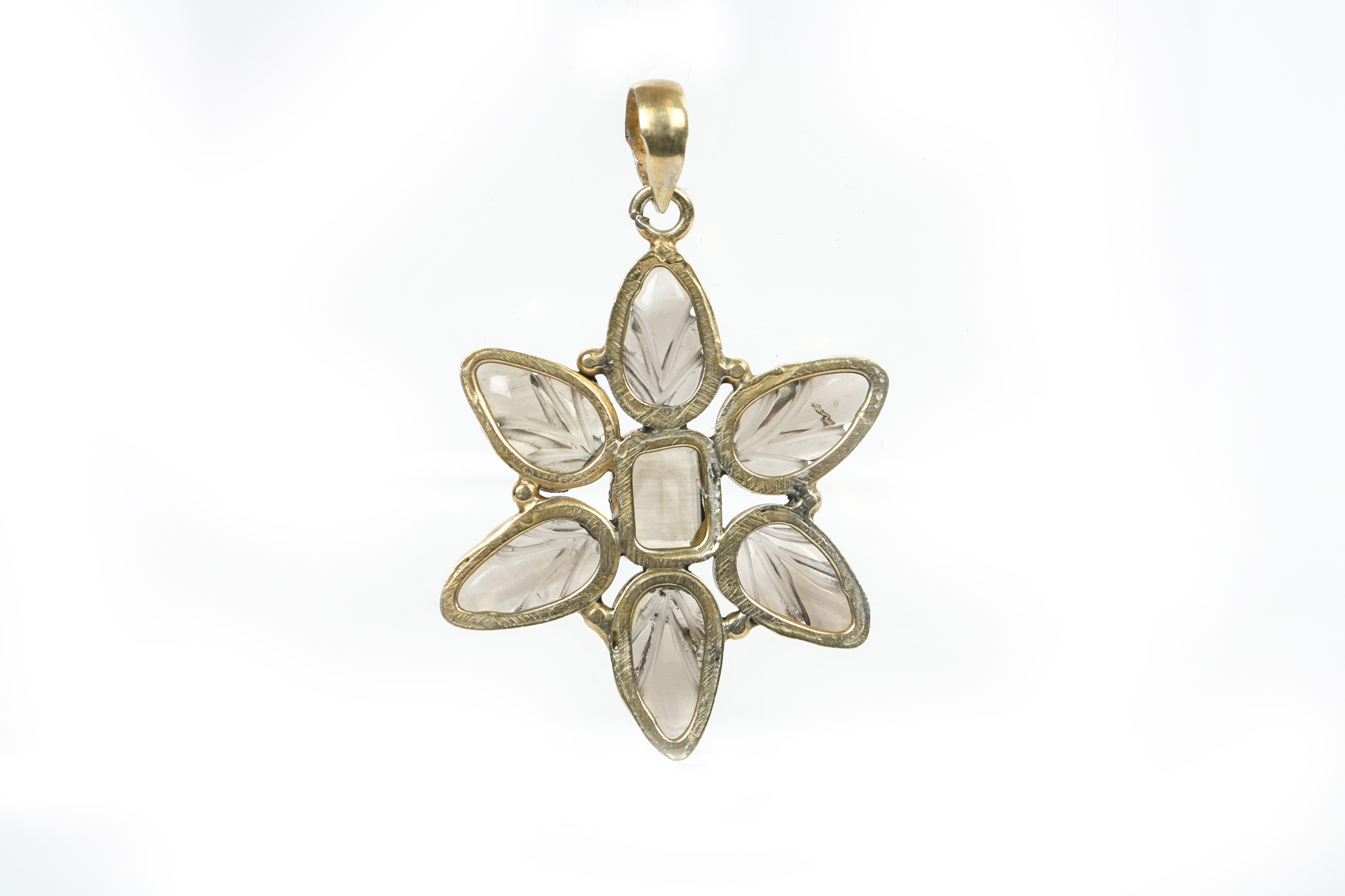 Vermeil and  Smoky Quartz Pendant