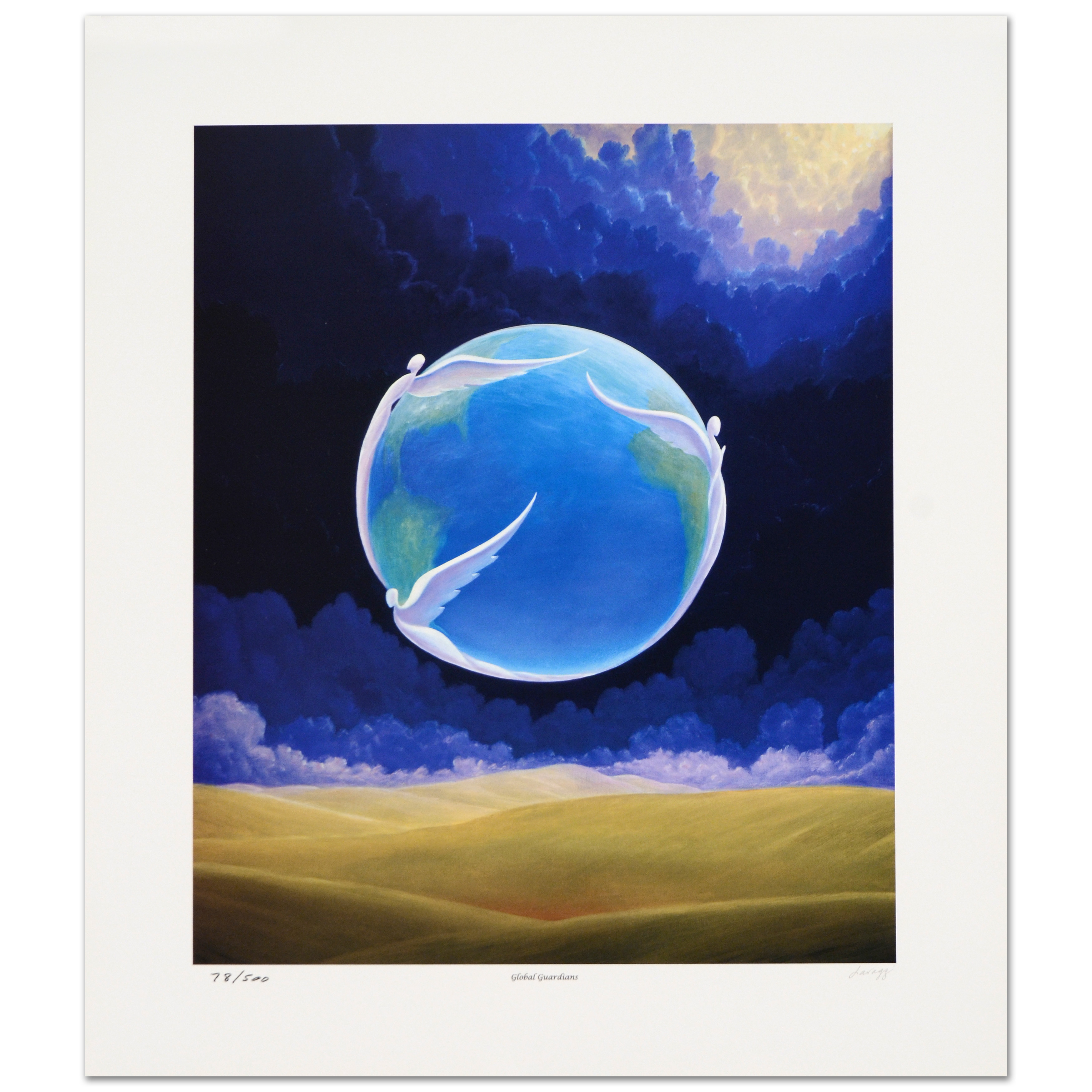 Steven Lavaggi Signed Limited Edition Lithograph "Global Guardians"
