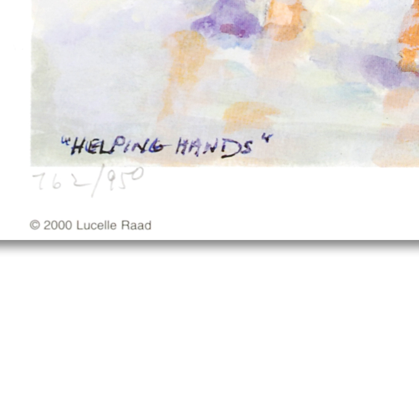 Lucelle Raad Limited Edition Signed Lithograph "Helping Hands"