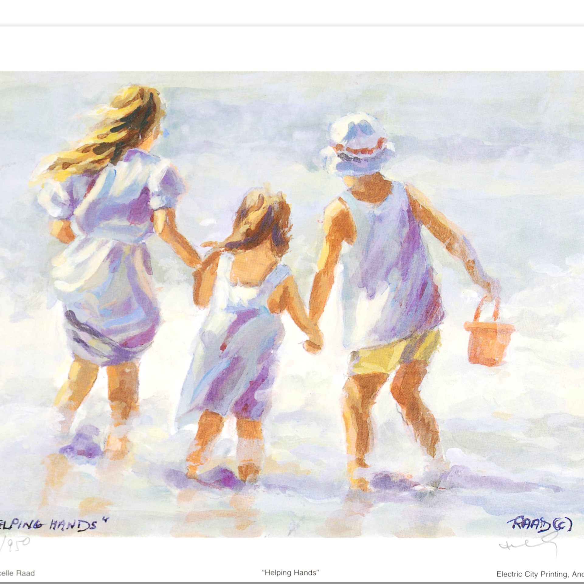 Lucelle Raad Limited Edition Signed Lithograph "Helping Hands"